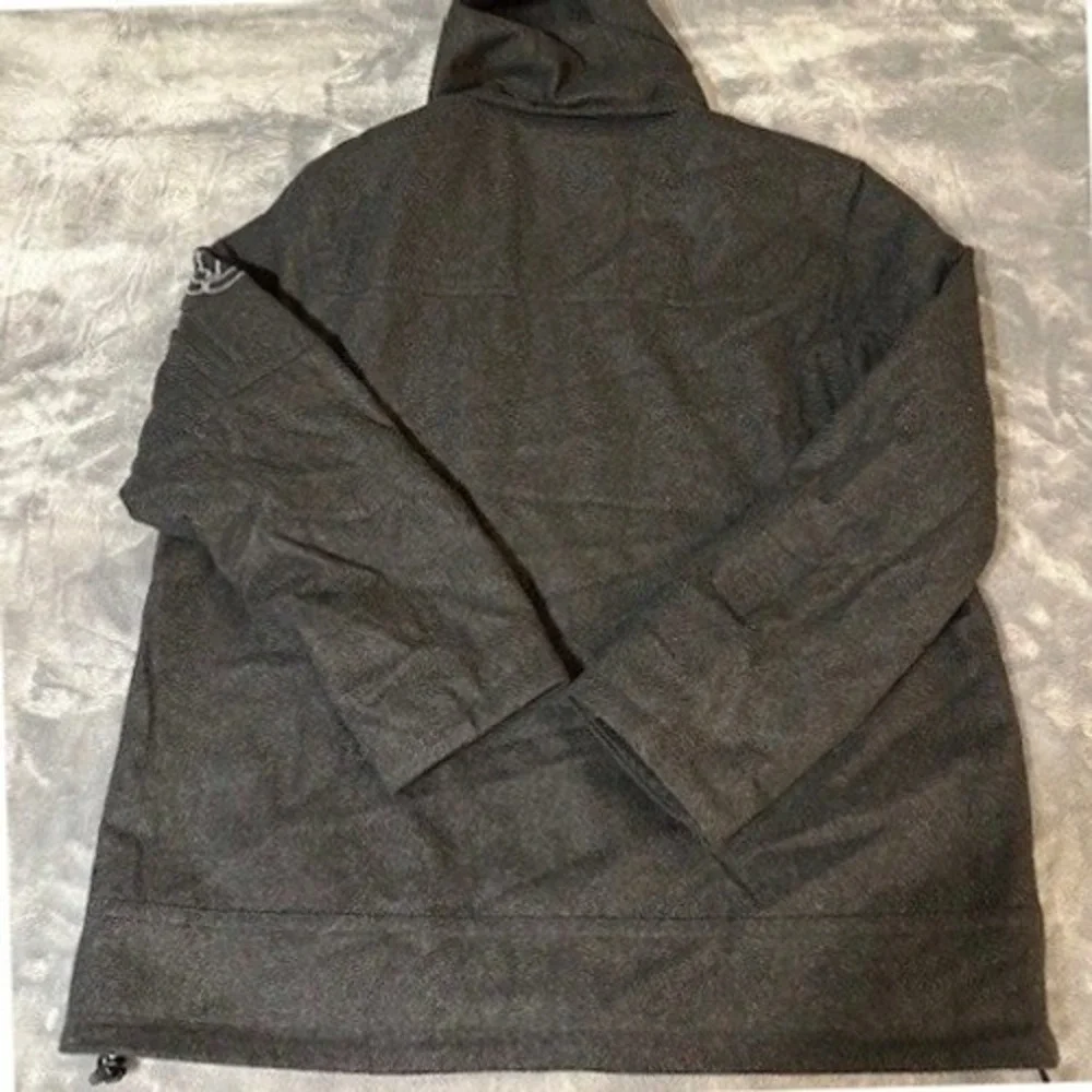 Ecko Function Mens XXL Charcoal Grey Wool Blend Hooded Parka Jacket Heavyweight